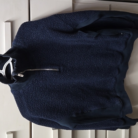 Lululemon Stand Out Sherpa 1/2 Zip In True Navy - Picture 3 of 6